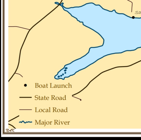 Wall Decor 12x 12 Vintage Style Glendale Lake Map Poshmark